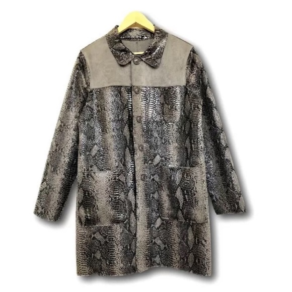 MARCIANO⚡️Luxury Python Print Reversible Jacket_S - Picture 3 of 8